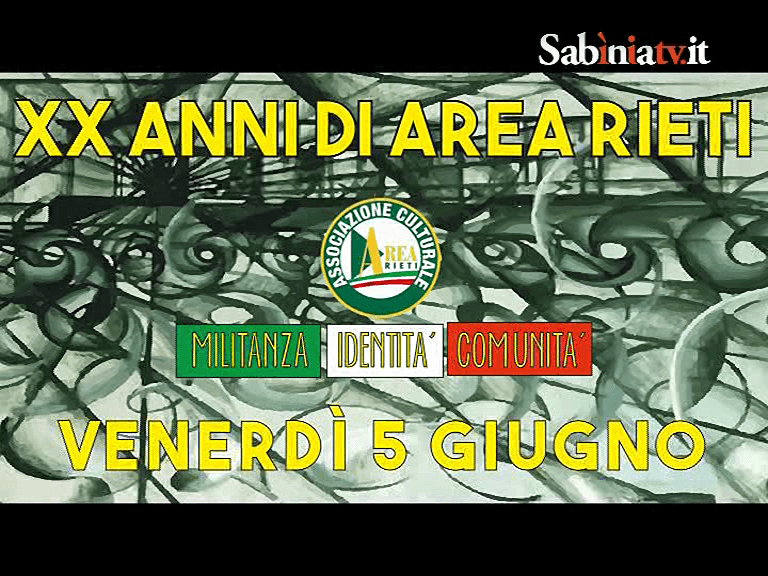 AREA RIETI , 20 ANNI