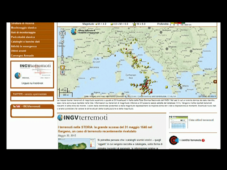 SERVIZIO TG – PERICOLOSITA SISMICA LAZIO