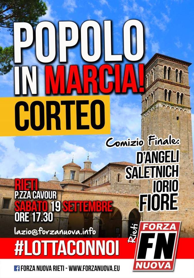 RIETI, FORZA NUOVA IN CORTEO