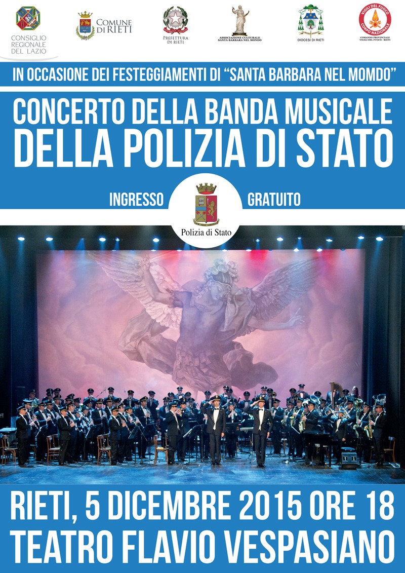 “SANTA BARBARA NEL MONDO”: CONCERTO BANDA POLIZIA DI STATO