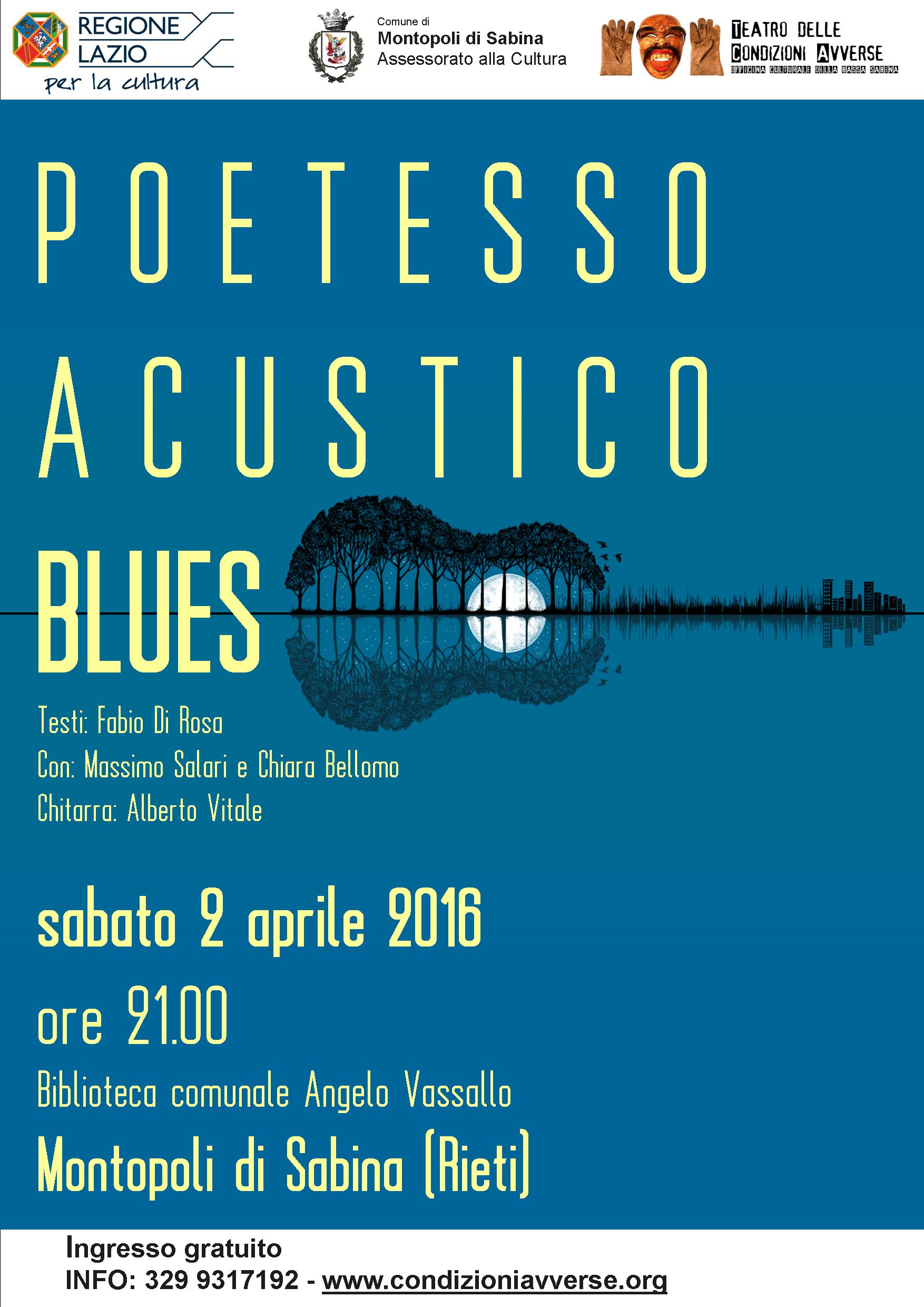 MONTOPOLI, 2 APRILE: “POETESSO ACUSTICO BLUES”