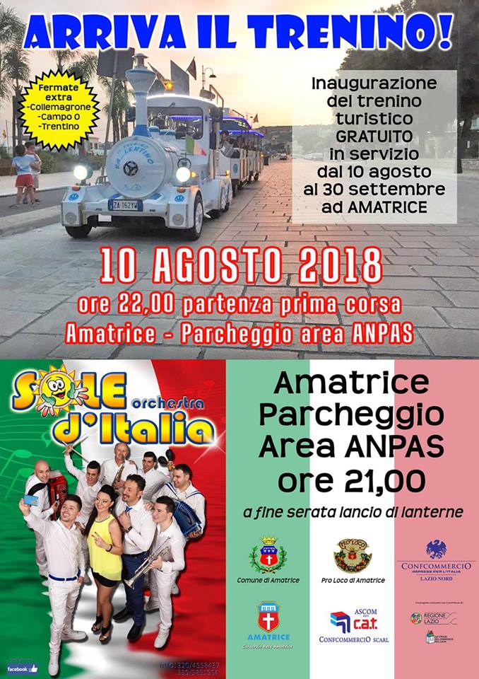 MANZELLA: “AD AMATRICE PER L’INAUGURAZIONE DEL TRENINO TURISTICO. SI CONCLUDE UNA SETTIMANA POSITIVA PER IL REATINO”