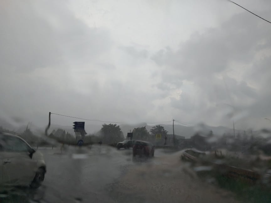 TEMPESTA DI PIOGGIA TRA PASSO CORESE E RIETI
