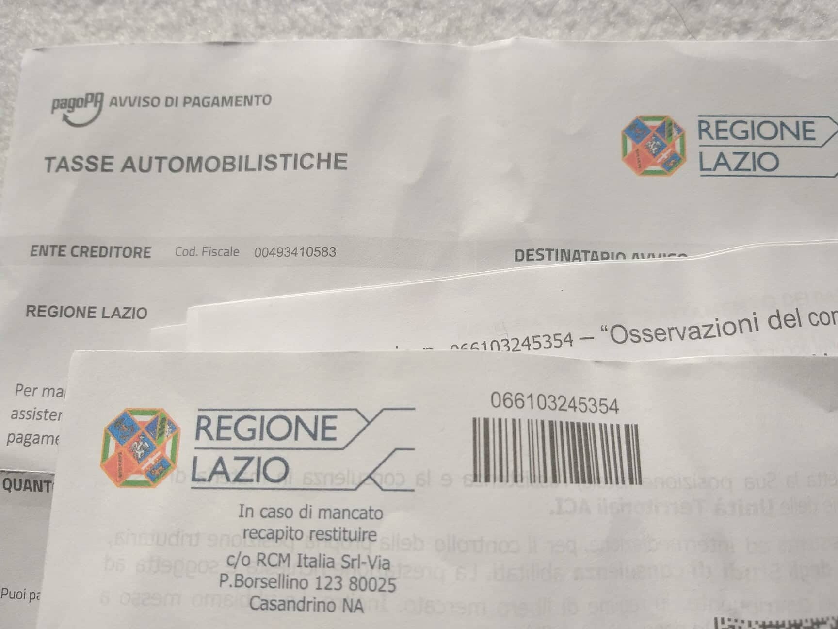 BOLLO AUTO: PER LA REGIONE LAZIO L’EMERGENZA COVID E’ FINITA. INVIATE MIGLIAIA DI ACCERTAMENTI