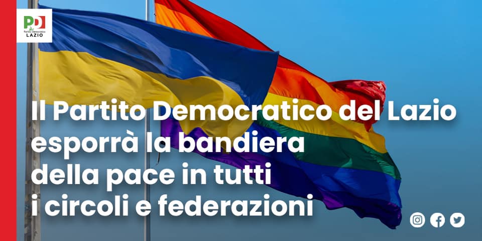 Bandiera della Pace nei Circoli e nelle Federazioni del PD di Rieti