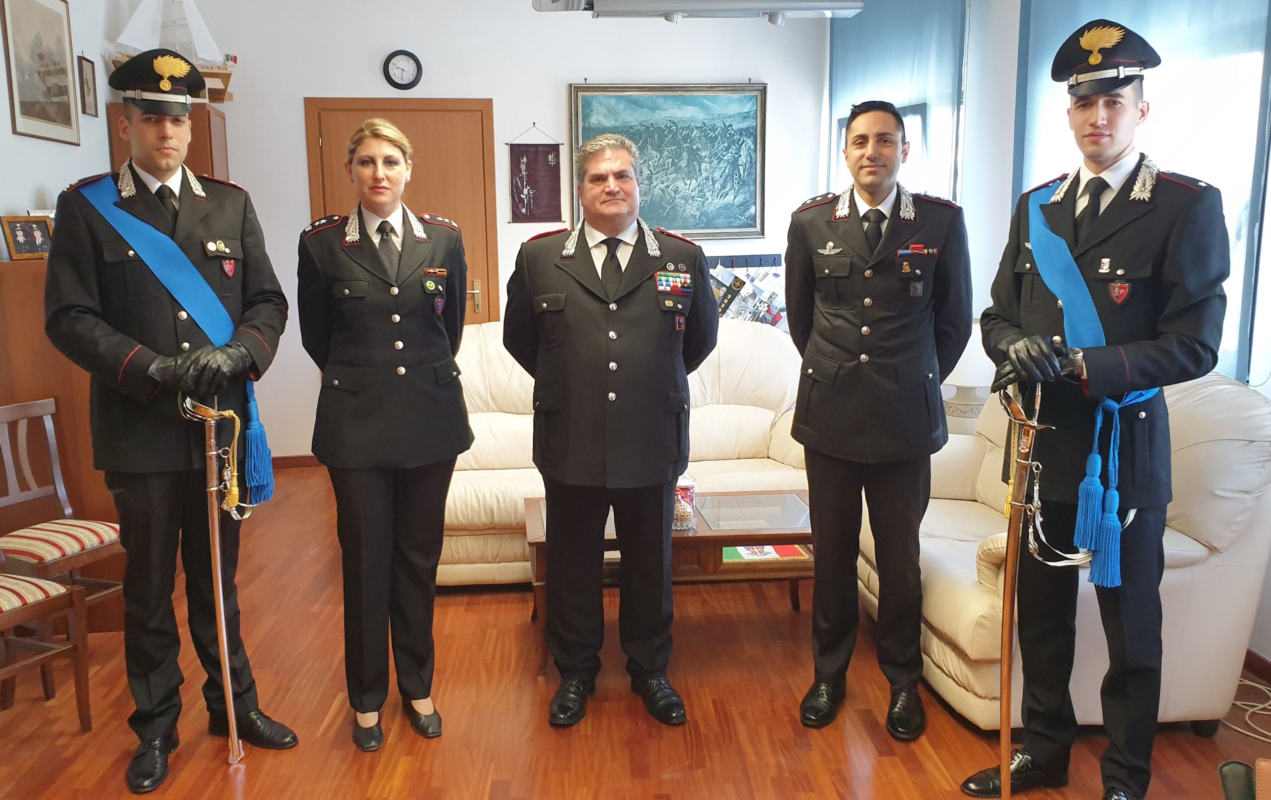 CARABINIERI RIETI, DUE GIOVANI UFFICIALI IN TIROCINIO AL COMANDO PROVINCIALE: UNO ALLA COMPAGNIA DI RIETI E UNO AL GRUPPO FORESTALE