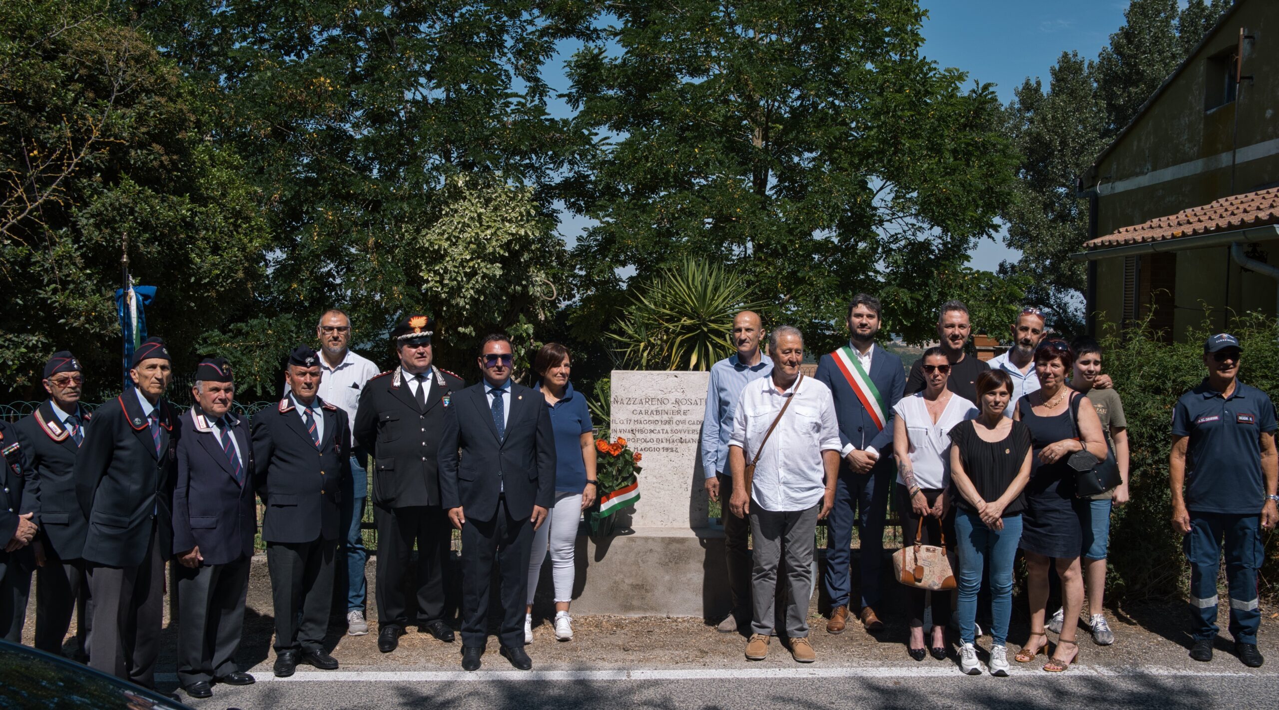 MAGLIANO SABINA: COMMEMORATO IL CARABINIERE NAZZARENO ROSATI, UCCISO NEL 1921 IN UN VILE ATTENTATO