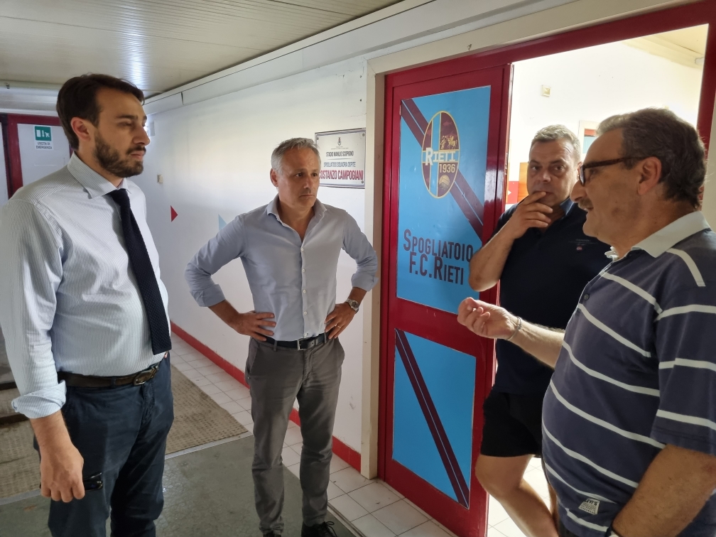 Sopralluogo del Sindaco Sinibaldi allo Stadio Centro d’Italia: “Abbiamo presentato diffida al Fc Rieti “