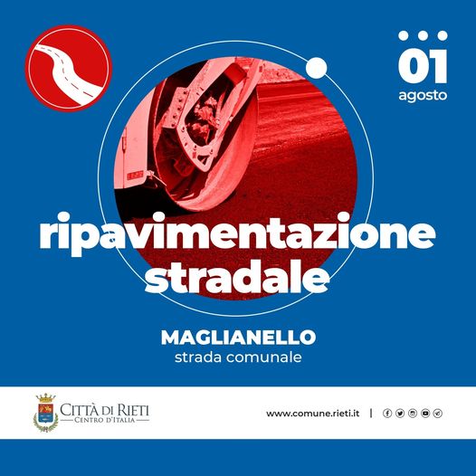 Domani al via l’intervento di ripavimentazione della strada di Maglianello