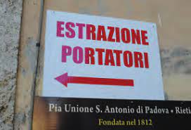 QUESTA SERA L’ESTRAZIONE DEI PORTATORI DELLA MACCHINA DI SANT’ANTONIO