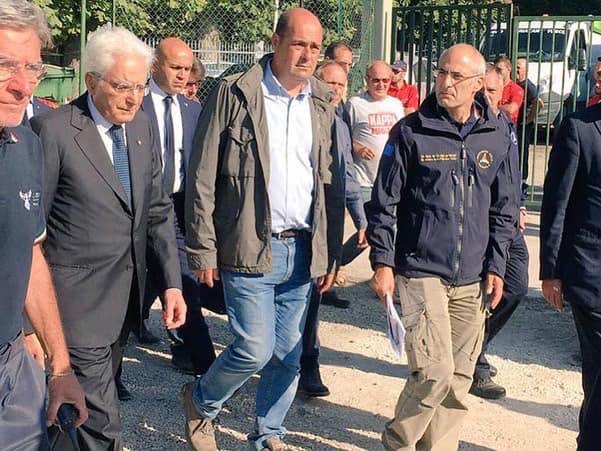 TERREMOTO; ZINGARETTI: RICOSTRUIREMO AMATRICE MEGLIO DI PRIMA