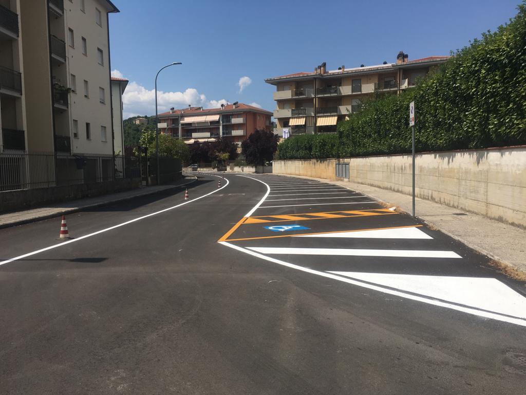 Rieti, nuova segnaletica orizzontale: oggi interventi a Campoloniano poi via A.M.Ricci e Via P. Boschi