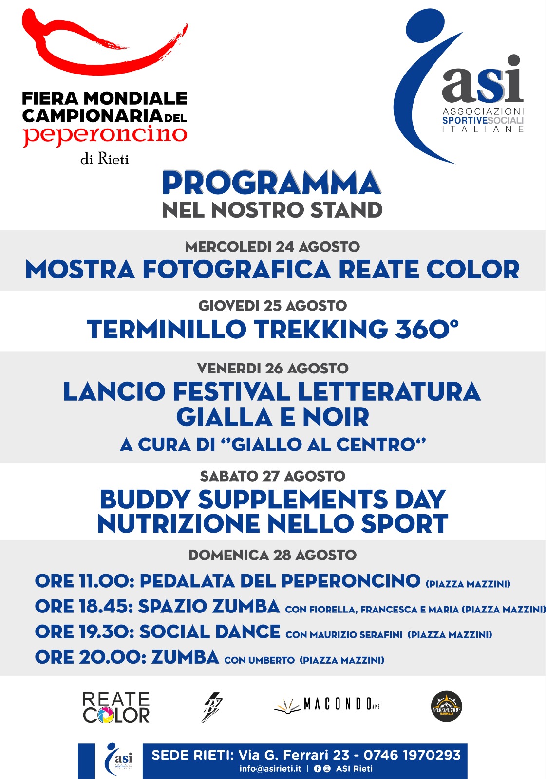 STAND ASI ALLA FIERA MONDIALE DEL PEPERONCINO