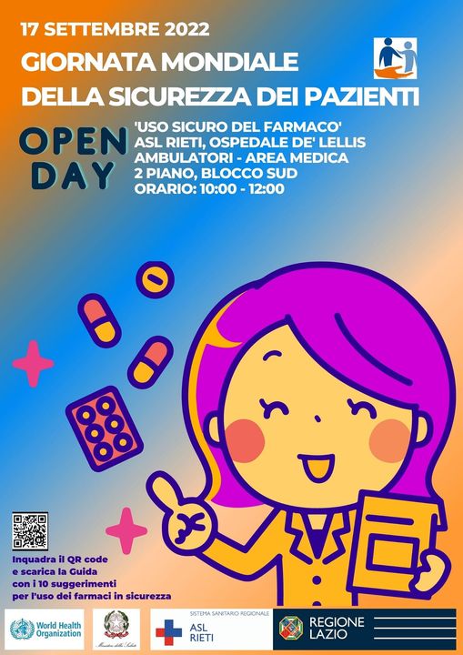 17 settembre 2022: “Giornata Nazionale per la Sicurezza delle Cure e della persona assistita”: al de’ Lellis di Rieti un Open Day