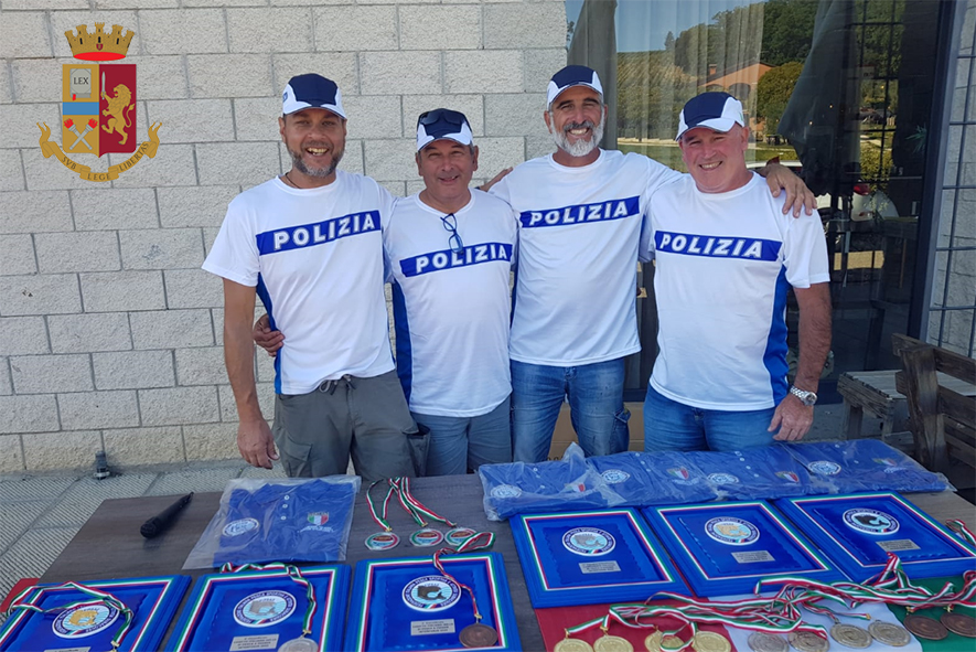 POLIZIOTTI REATINI CAMPIONI ITALIANI INTERFORZE DI PESCA SPORTIVA FEEDER