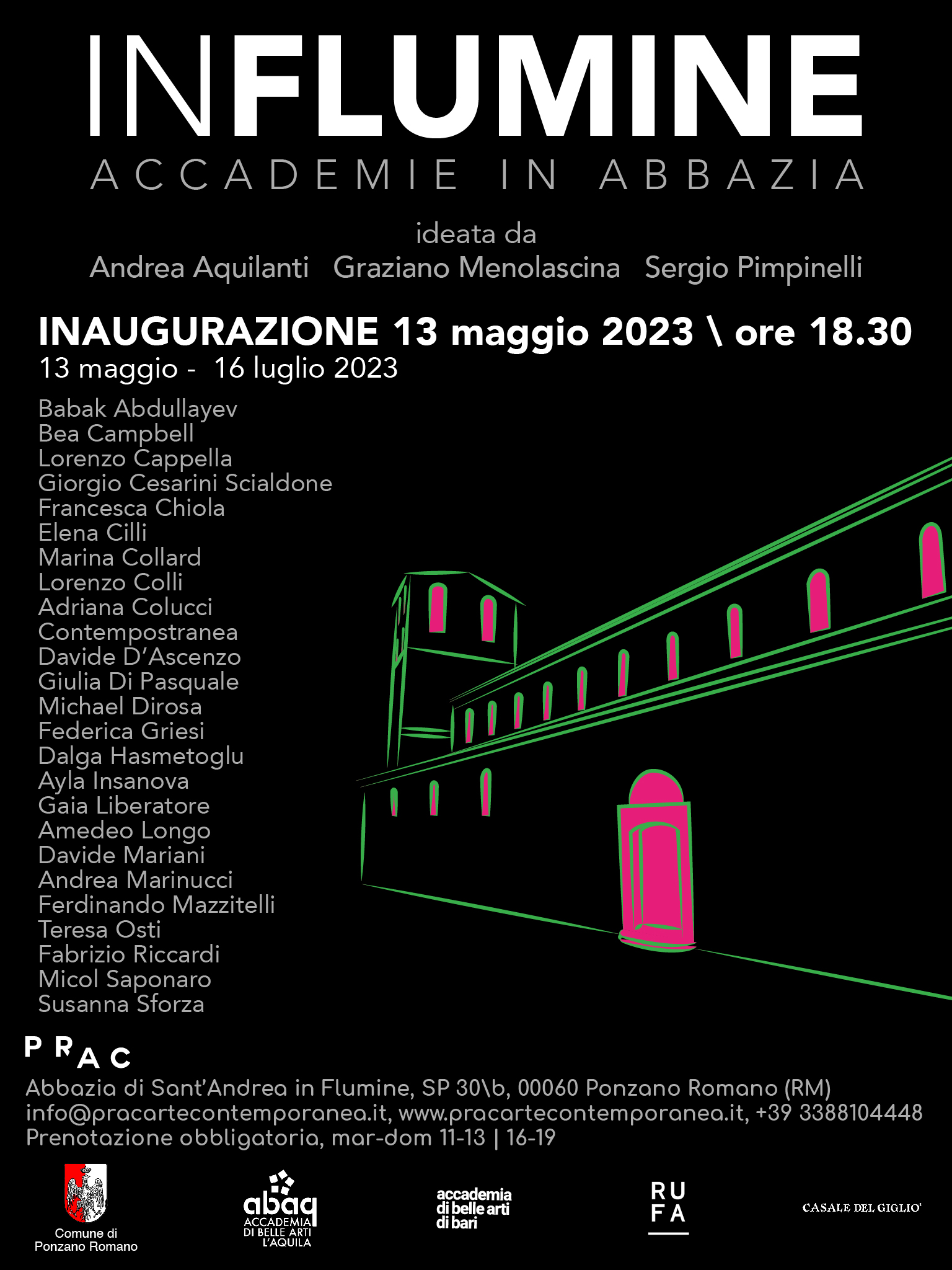“INFLUMINE Accademie in Abbazia” è il nuovo progetto PRAC Centro per l’Arte Contemporanea