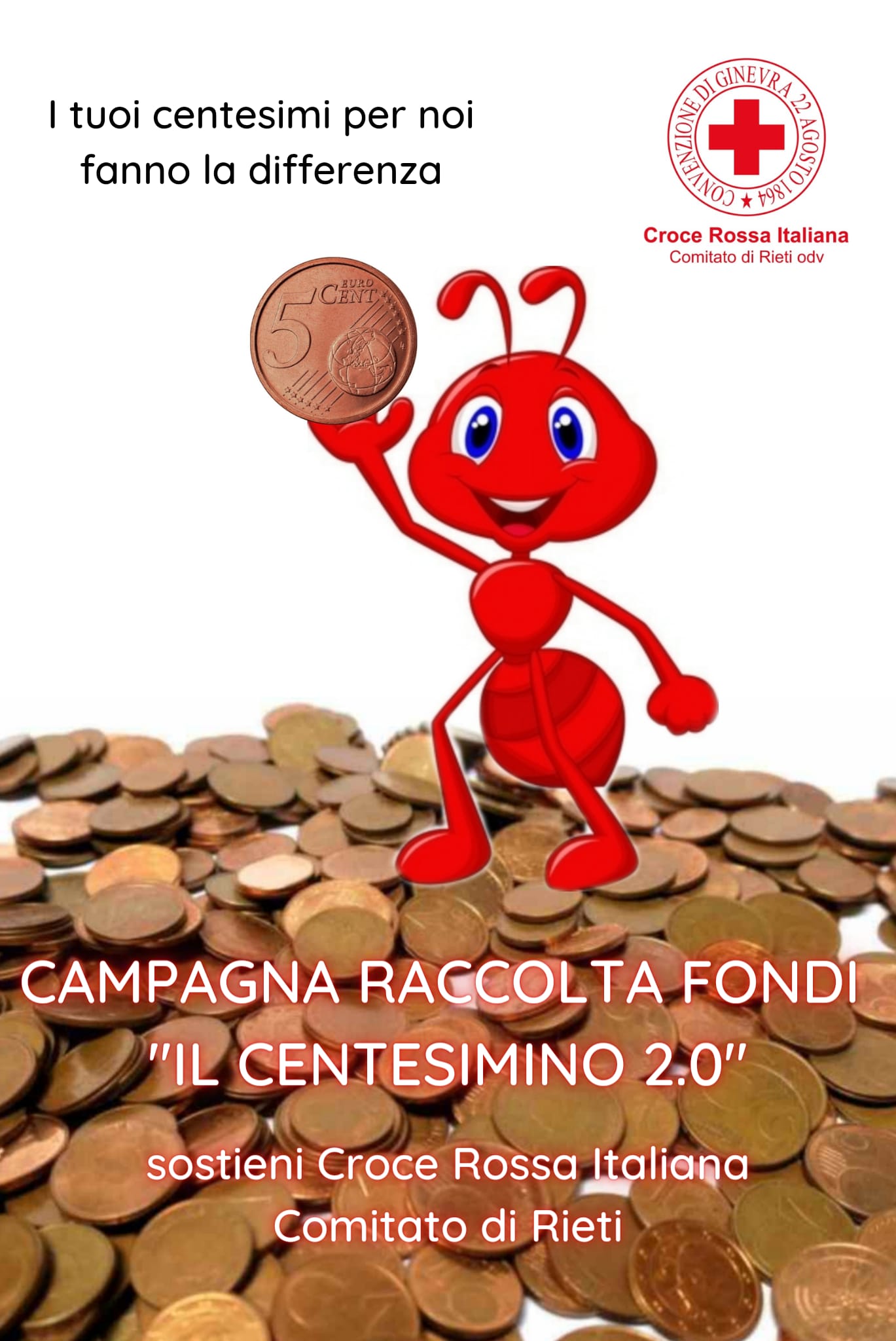 “Centesimino 2.0”, torna la campagna di raccolta fondi della Croce Rossa Italiana – Comitato di Rieti!