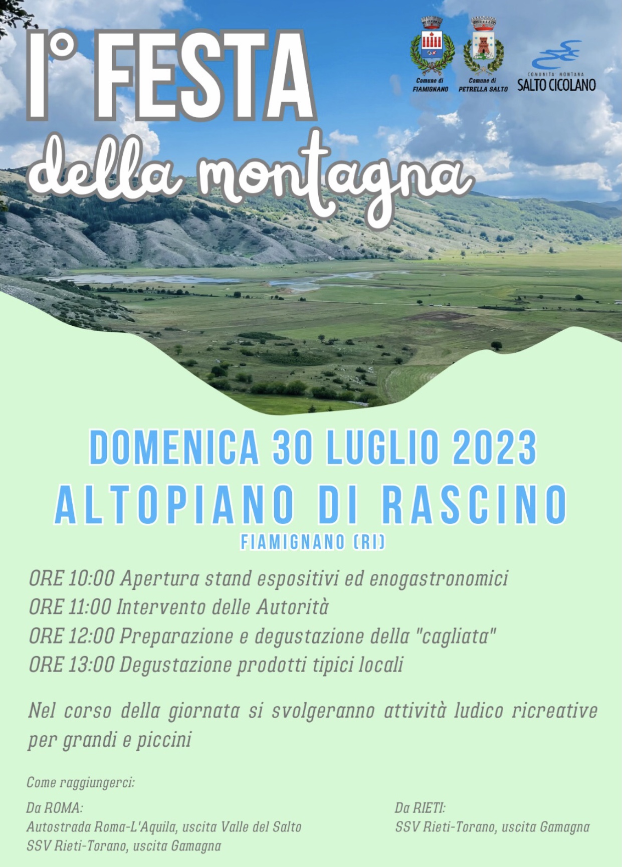 30 LUGLIO PRIMA FESTA DELL’ALTO PIANO DI RASCINO