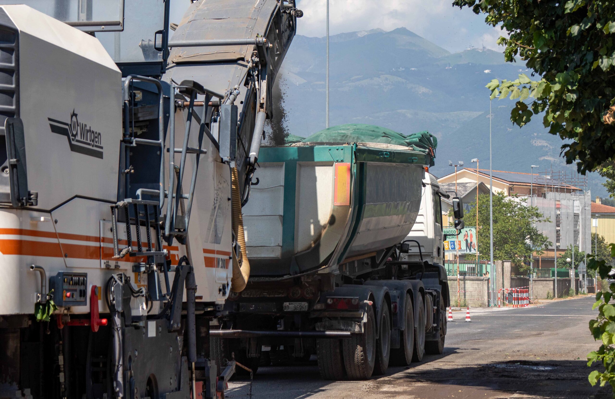Rieti, via Tancia: l’intervento è arrivato all’altezza dell’incrocio con Via F.lli Sebastiani