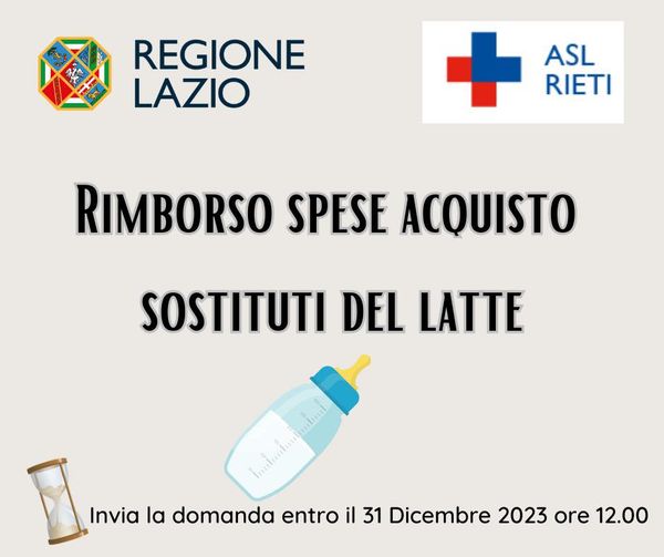 𝗥𝗶𝗺𝗯𝗼𝗿𝘀𝗼 𝘀𝗽𝗲𝘀𝗲 𝗽𝗲𝗿 𝗹’𝗮𝗰𝗾𝘂𝗶𝘀𝘁𝗼 𝗱𝗶 𝘀𝗼𝘀𝘁𝗶𝘁𝘂𝘁𝗶 𝗱𝗲𝗹 𝗹𝗮𝘁𝘁𝗲 𝗺𝗮𝘁𝗲𝗿𝗻𝗼, domande entro il 31 dicembre
