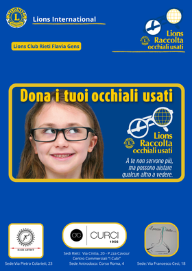 RACCOLTA OCCHIALI USATI – LIONS CLUB RIETI FLAVIA GENS