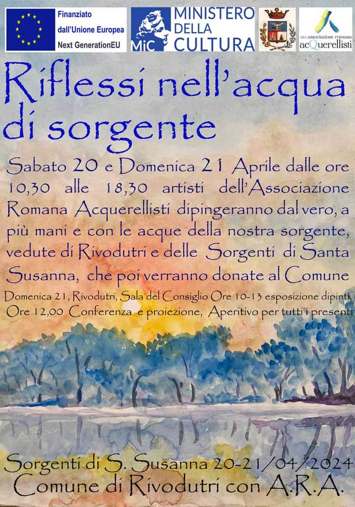 20-21 aprile: fine settimana da incorniciare a Rivodutri con l’estemporanea di acquerelli