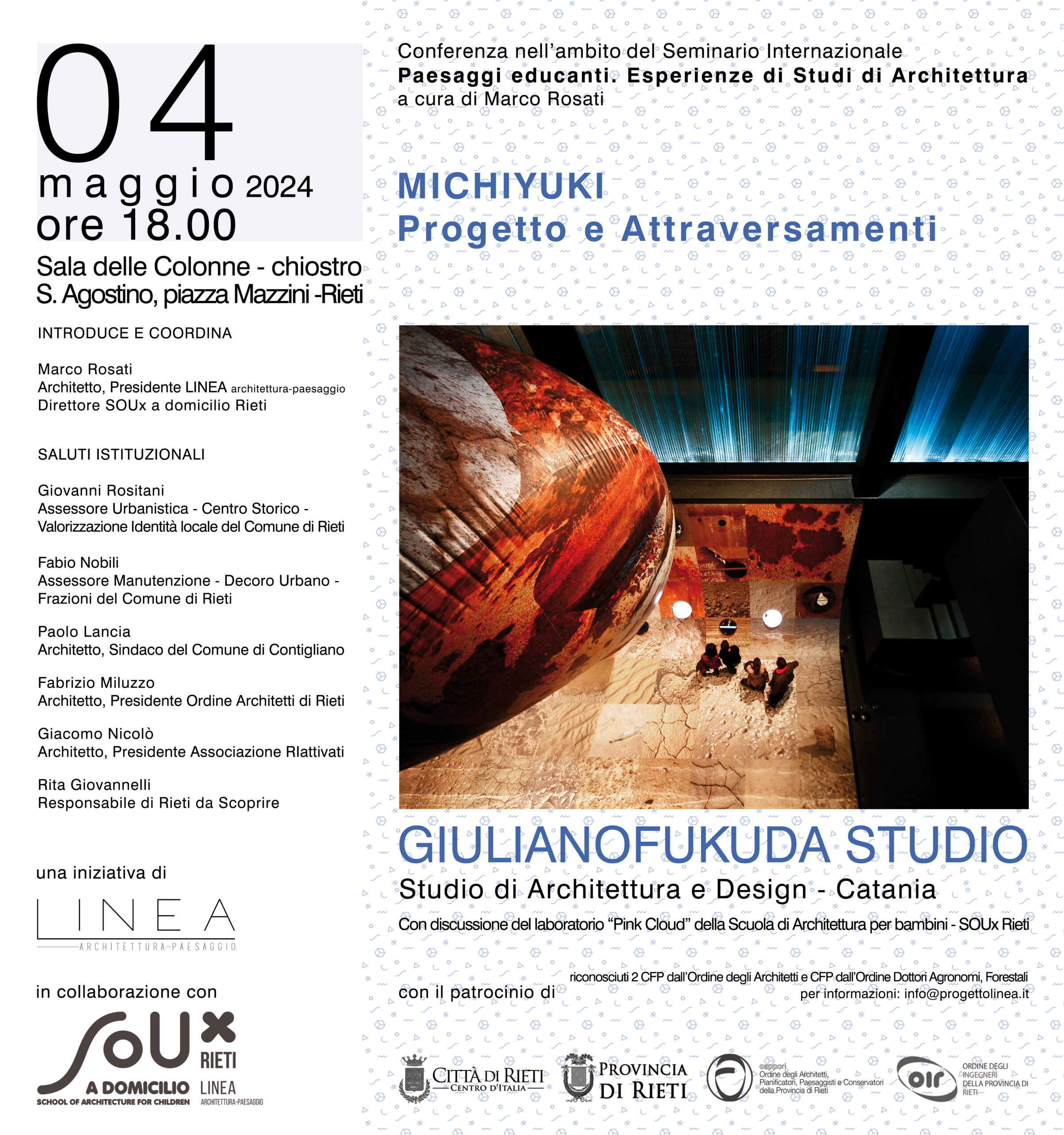 Il 4 maggio nuovo appuntamento del percorso seminariale “Paesaggi educanti. Esperienze di Studi di Architettura”