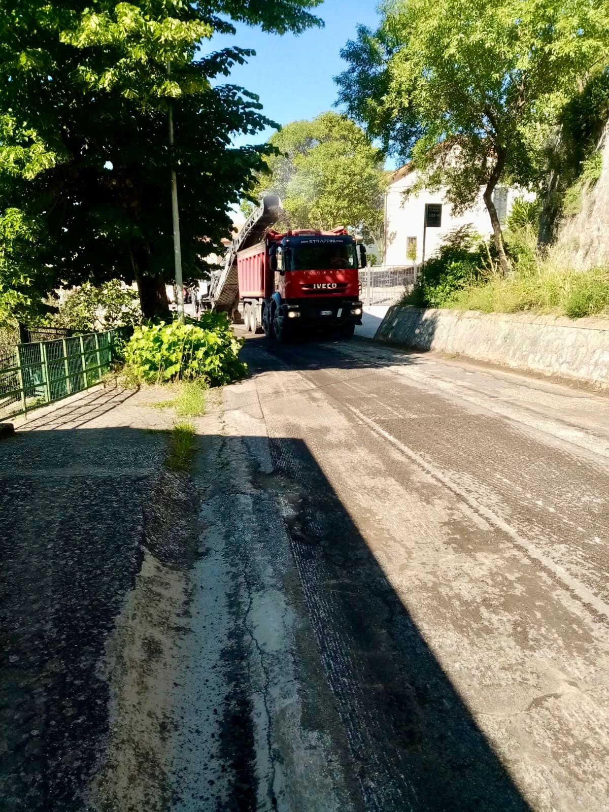 Inizio dei lavori di rifacimento sulla SP45 “Rieti-Contigliano-Cottanello”