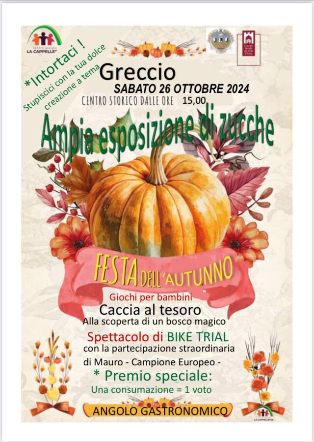 Festa dell’Autunno e Mercatino del Baratto e del Dono a Greccio nel finesettimana