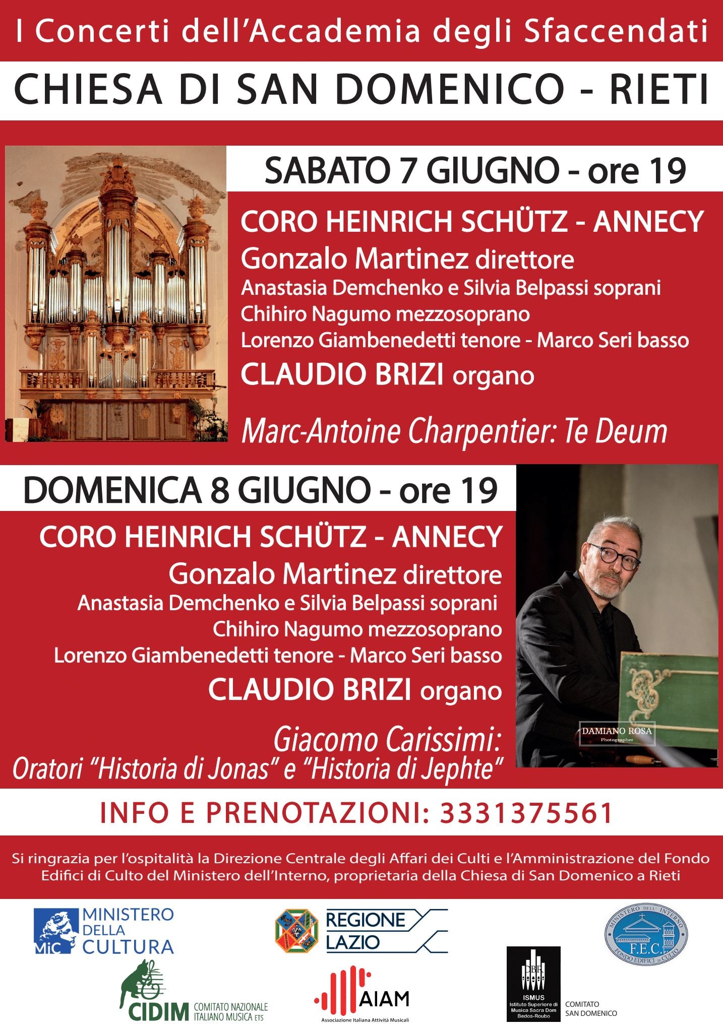 Il 7 e l’8 giugno a Rieti appuntamento con la grande musica barocca italiana e francese