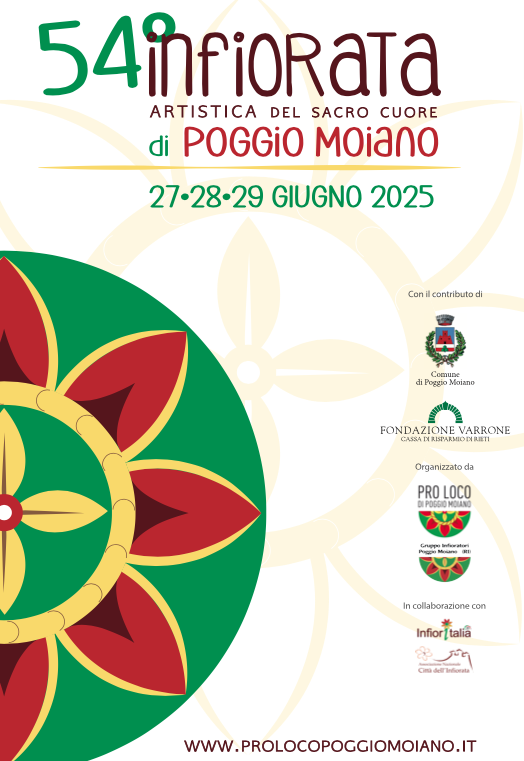 Poggio Moiano (RI), è infiorata dal 27 al 29 giugno