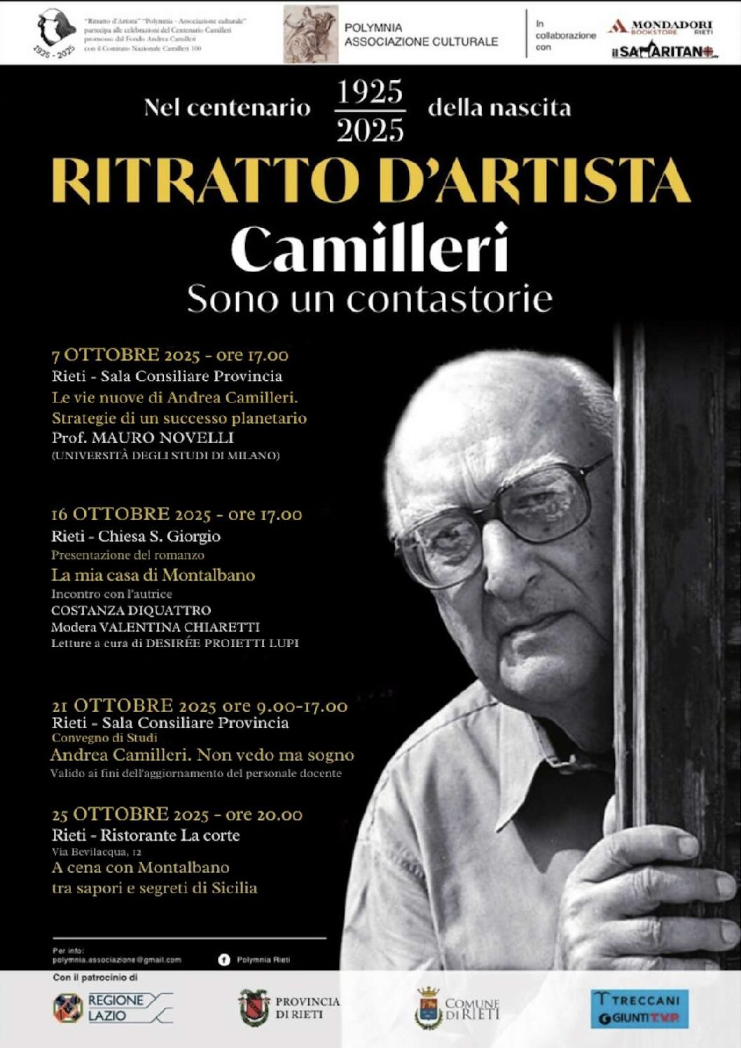 Polymnia ricorda Andrea Camilleri a cento anni dalla nascita