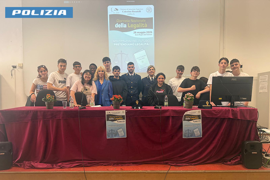 foto comunicato stampa del 1 giugno 2026 – La Polizia di Stato incontra gli studenti del Rosatelli
