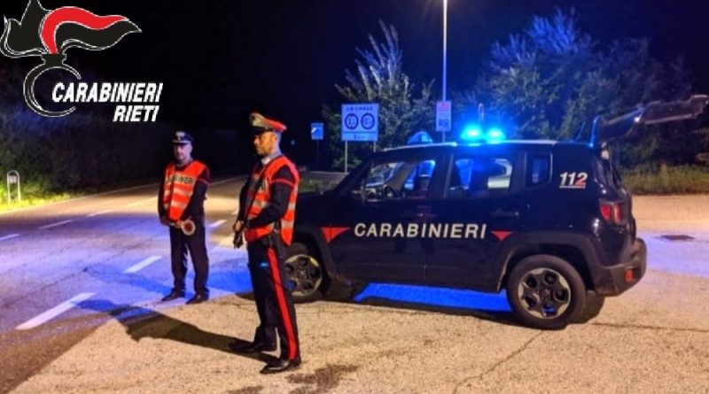 I CARABINIERI DI POGGIO MIRTETO DENUNCIANO TRE PERSONE PER GUIDA IN STATO DI EBBREZZA