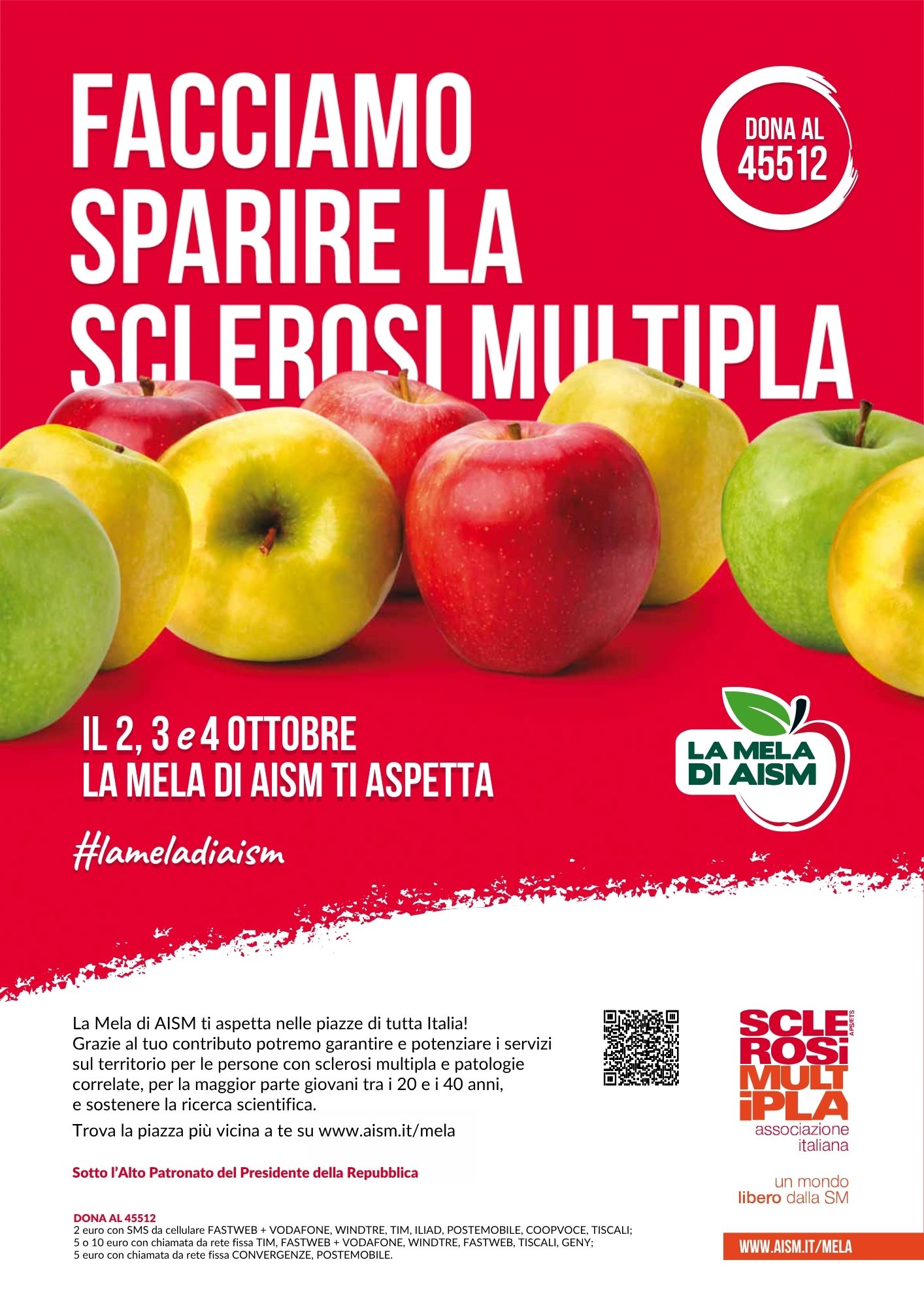 La Mela di AISM torna nelle piazze il 2, 3 e 4 ottobre